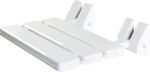 Folding shower seat "PRO" 320x328mm, alu/abs white